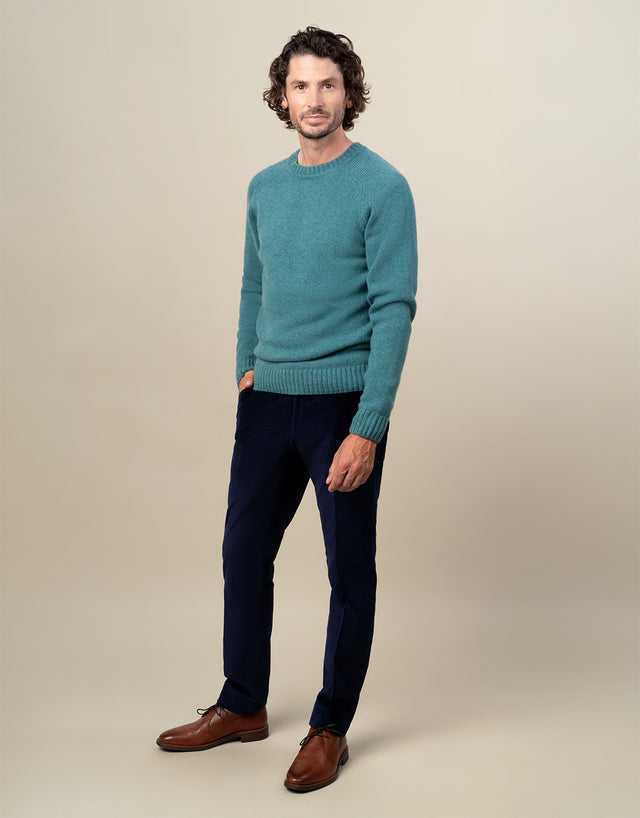 Gambino Navy Stretch Corduroy Trouser