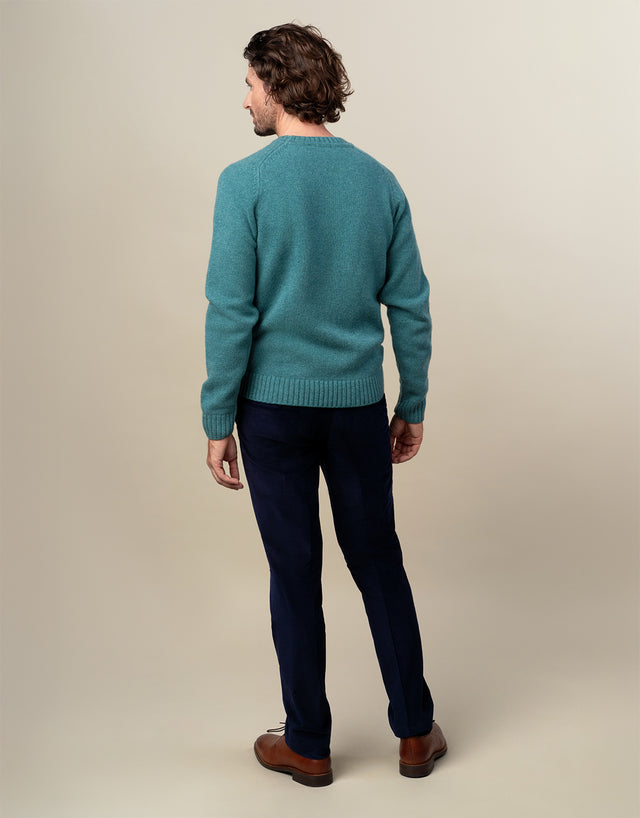 Gambino Navy Stretch Corduroy Trouser