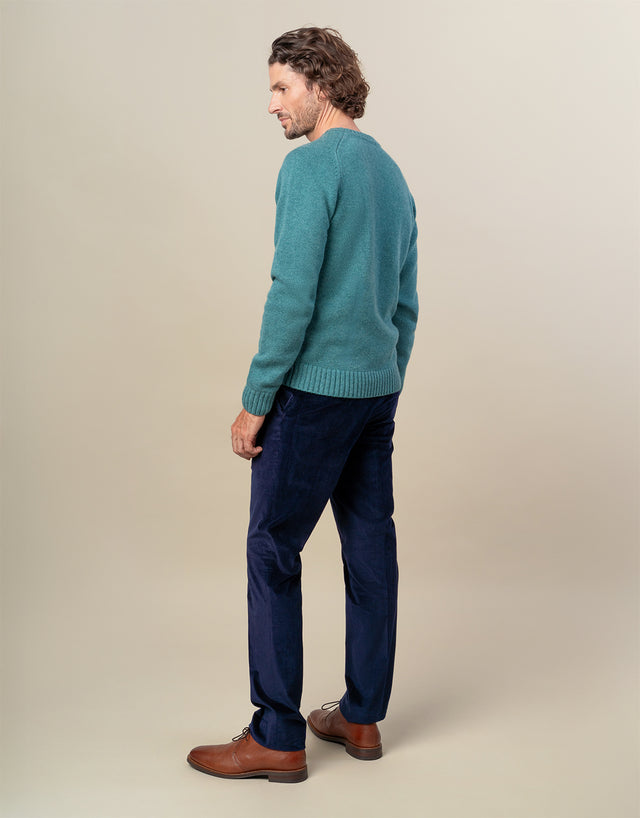 Gambino Navy Stretch Corduroy Trouser