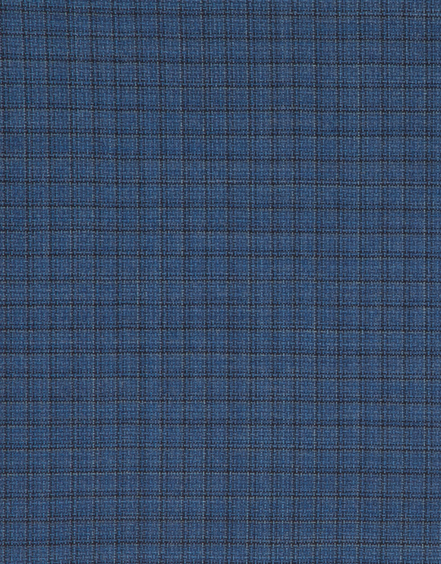 Lotus Mid Blue Check Suit Trouser