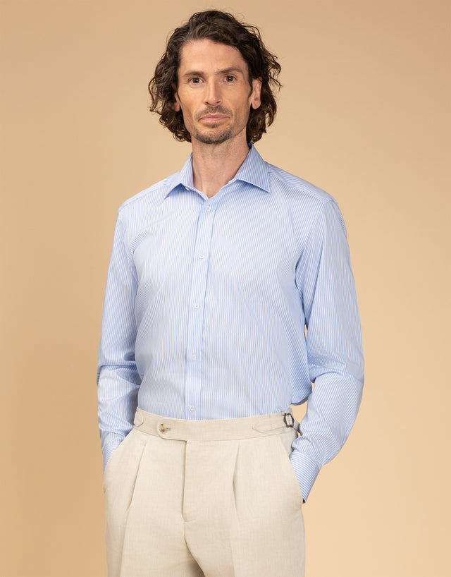 London Sky Blue Stripe Shirt
