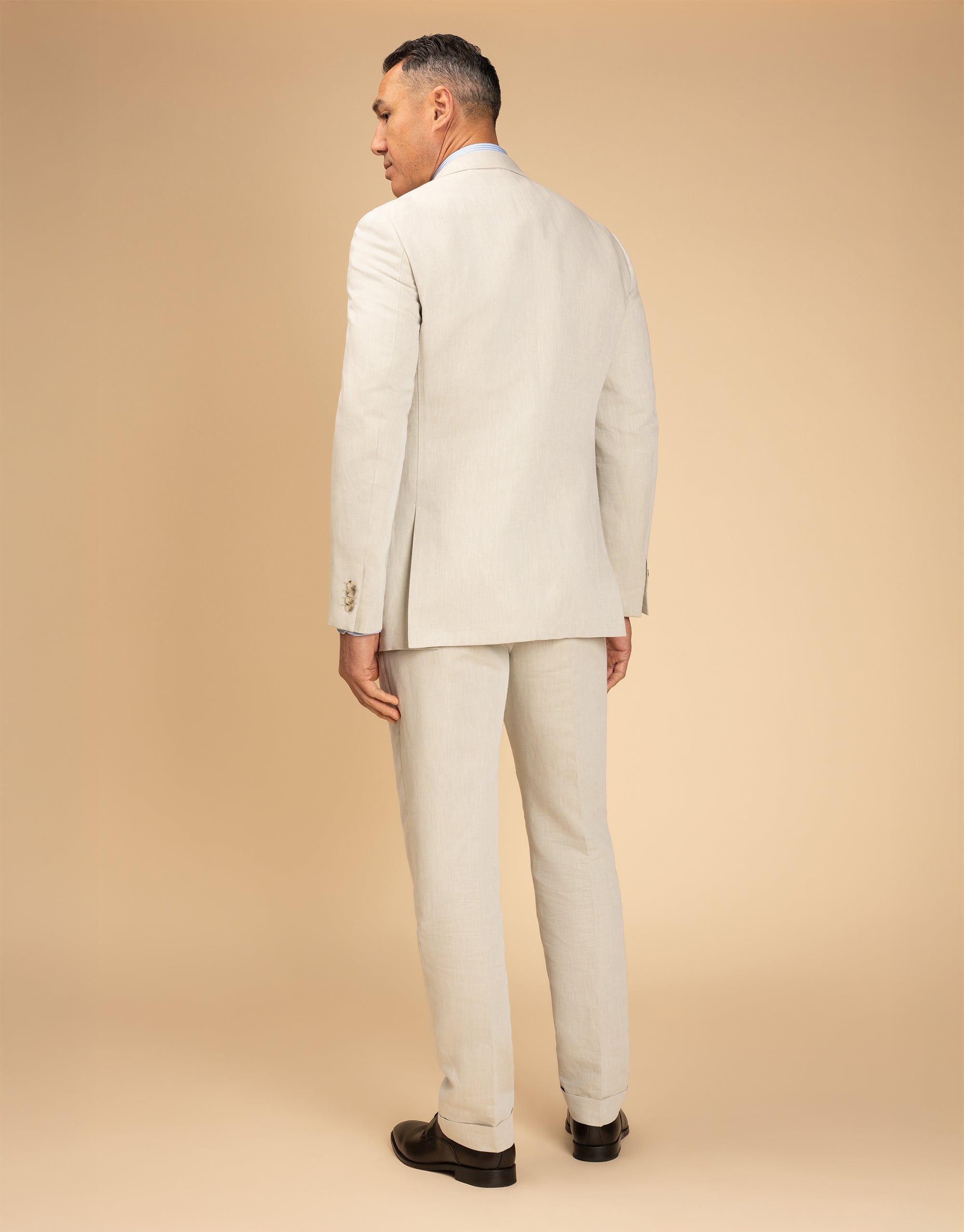 Malta Beige Linen Blend Suit