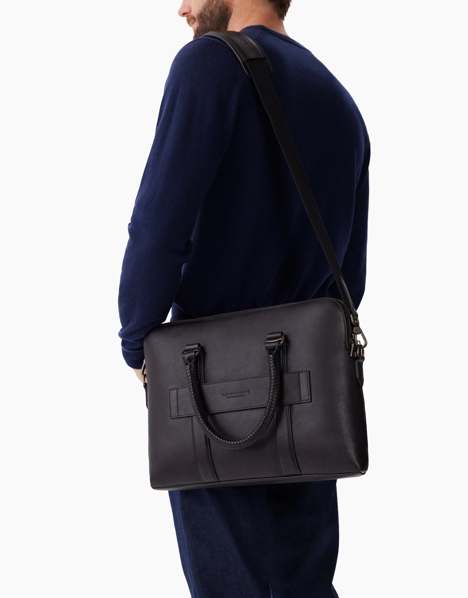 R.M.Williams Farrier Black Briefcase
