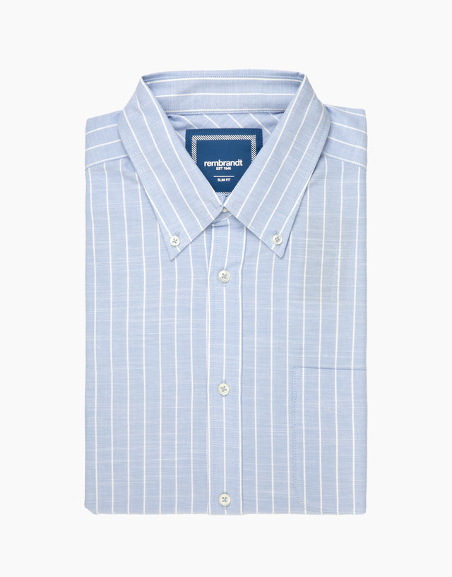 Ohope Light Blue Reverse Stripe Shirt