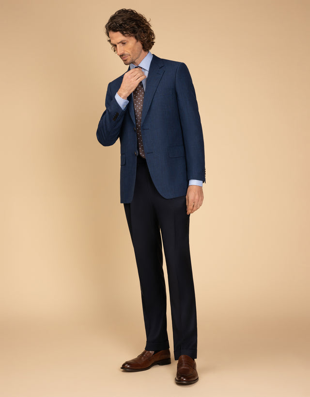 York Light Blue Herringbone Non-Iron Shirt