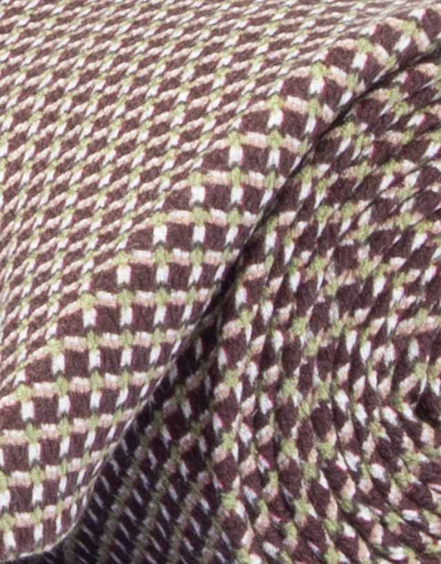Brown & Green MicroDesign Silk Tie