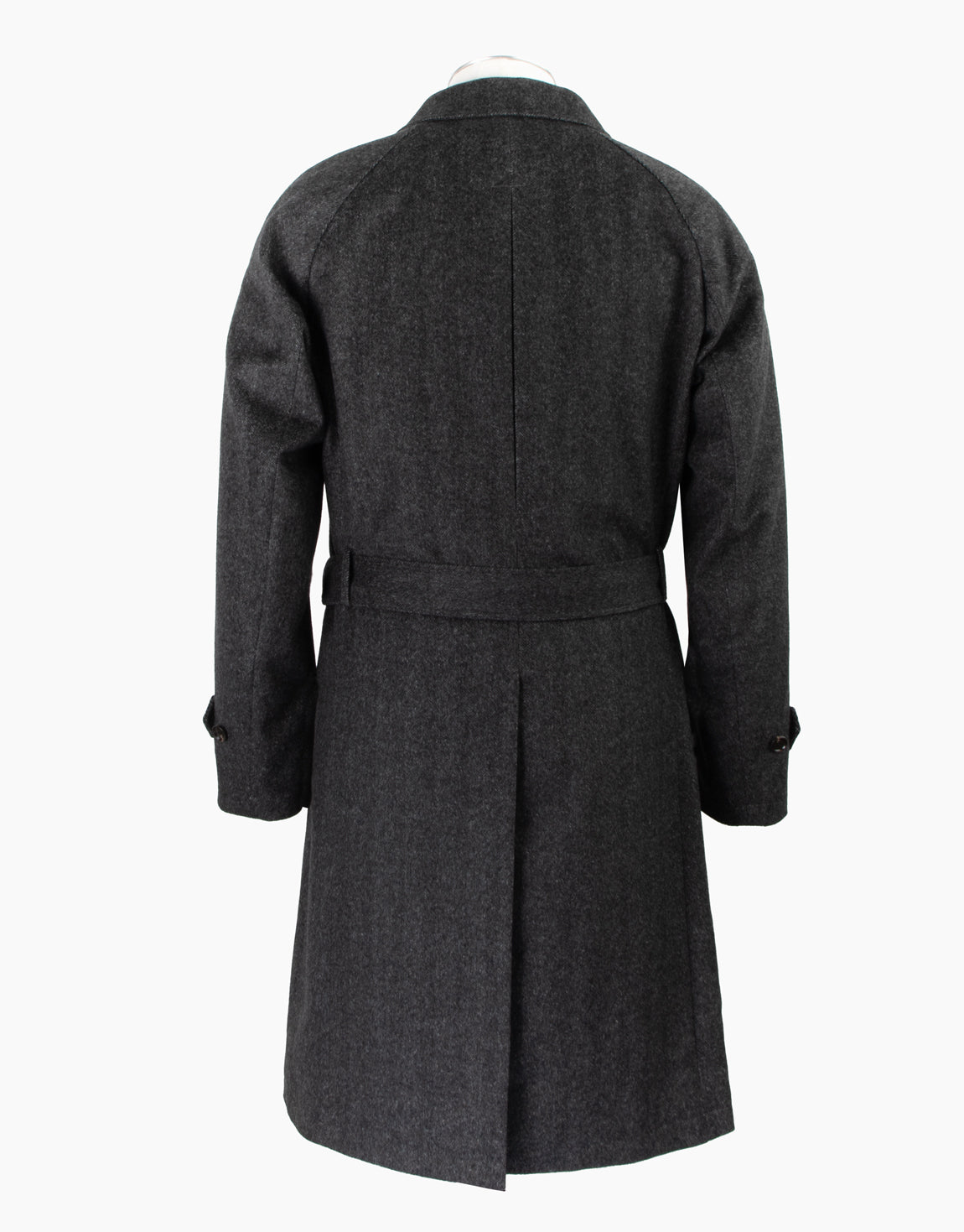 Loch Charcoal Grey Herringbone Raglan Coat