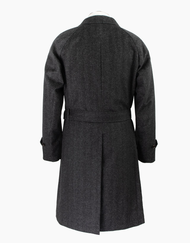 Loch Charcoal Grey Herringbone Raglan Coat