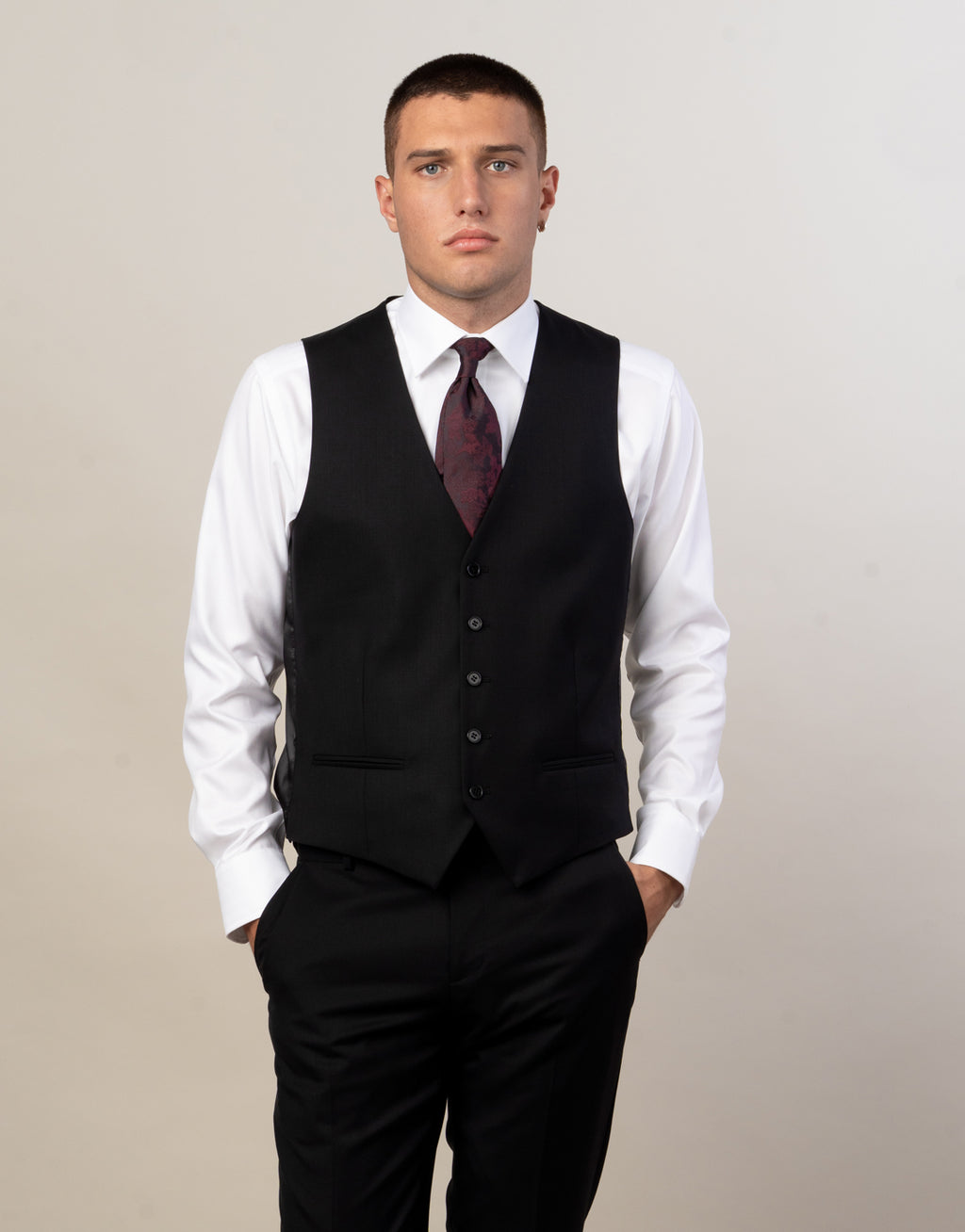 Churchill Jet Black Waistcoat