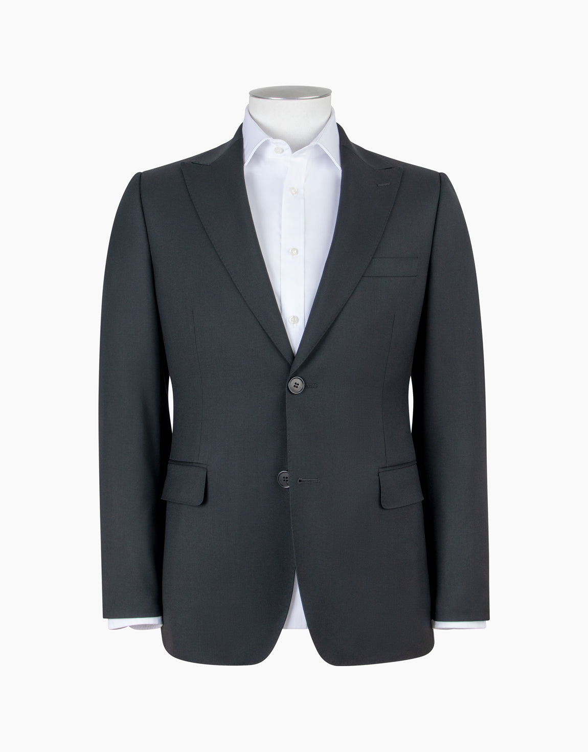 Lyon Jet Black Peak Suit Jacket