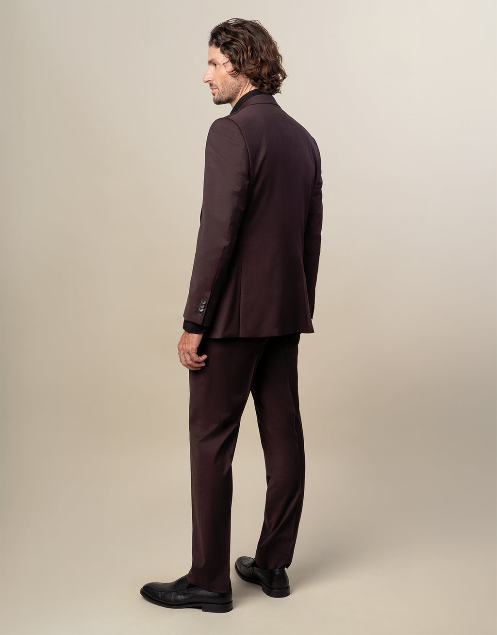 Cooper Burgundy Twill Suit