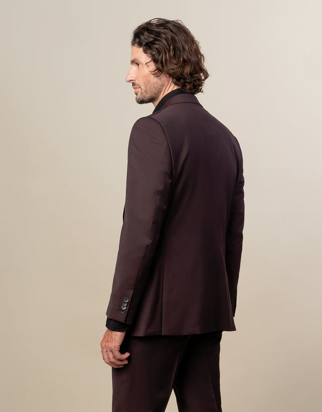Cooper Burgundy Twill Suit Jacket