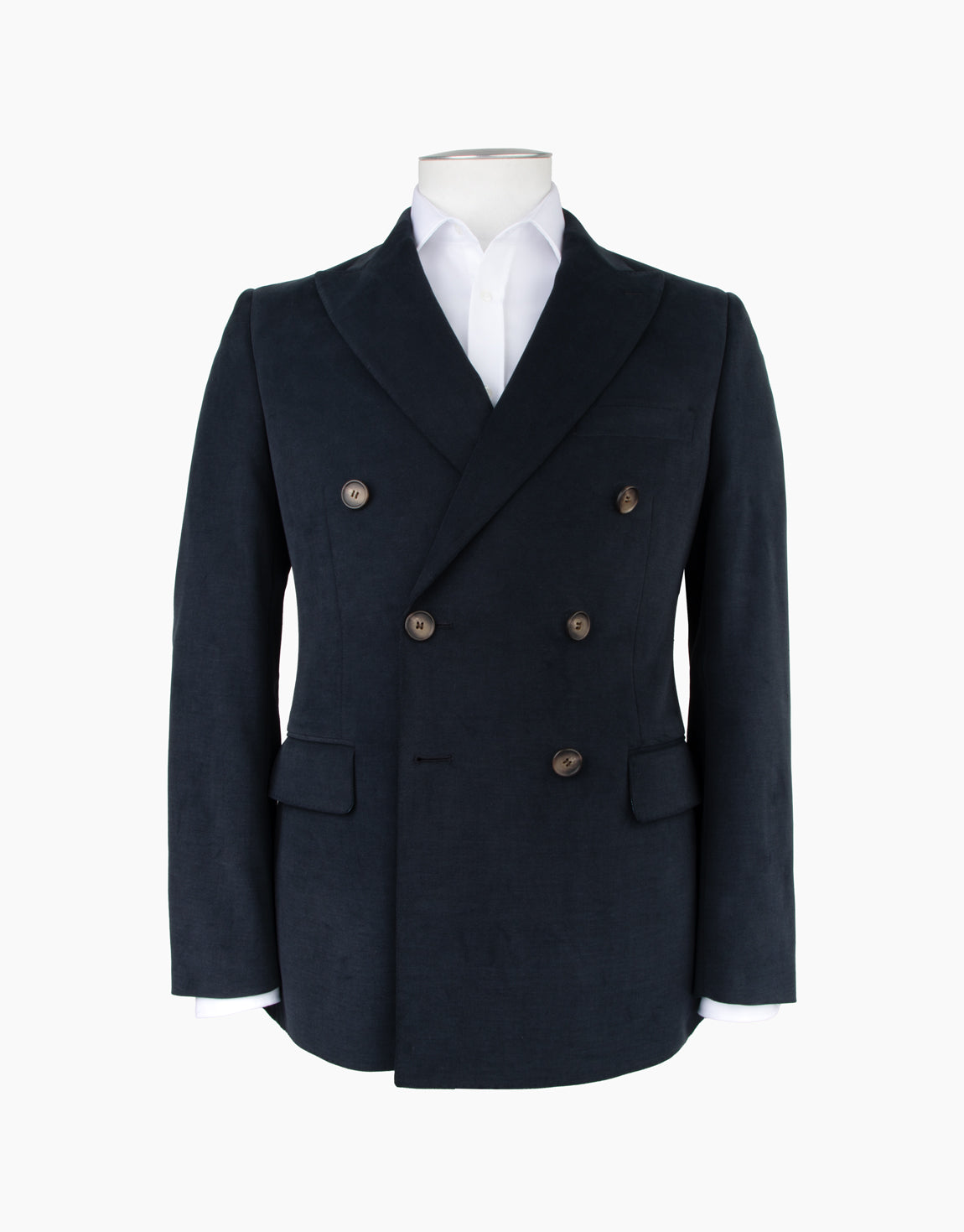 Whetu Navy Brushed Cotton Blazer
