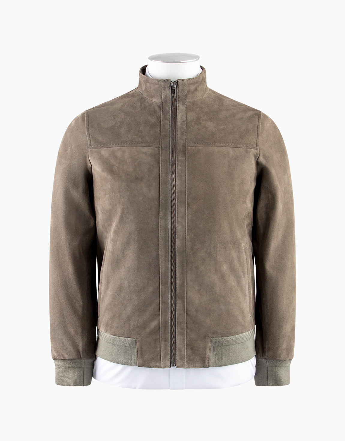 Bursa Khaki Green Suede Jacket