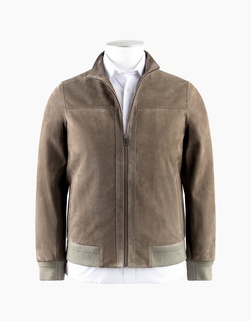 Bursa Khaki Green Suede Jacket