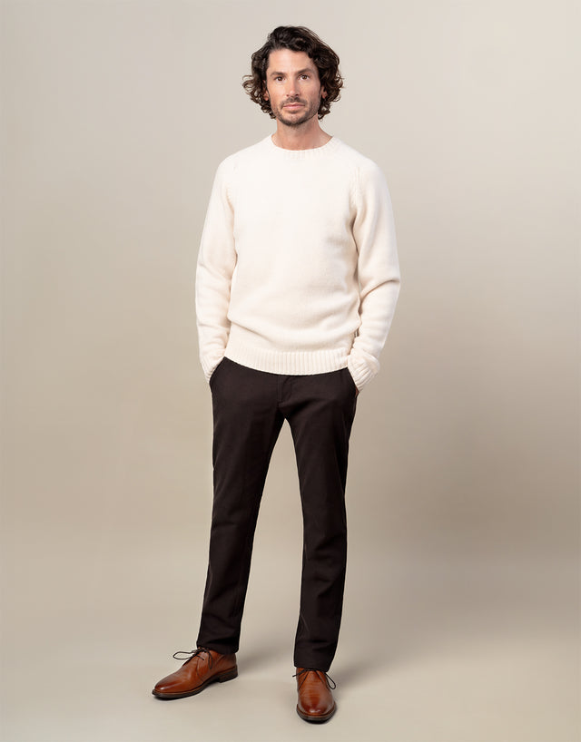 Tyler Dark Brown Birdseye Chinos