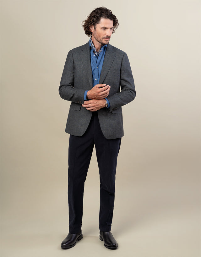 Hawker Dark Moss Green Textured Blazer