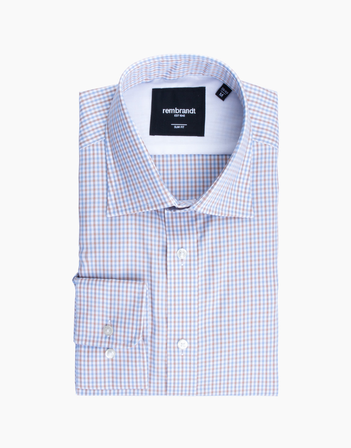 London Brown & Blue Check Shirt