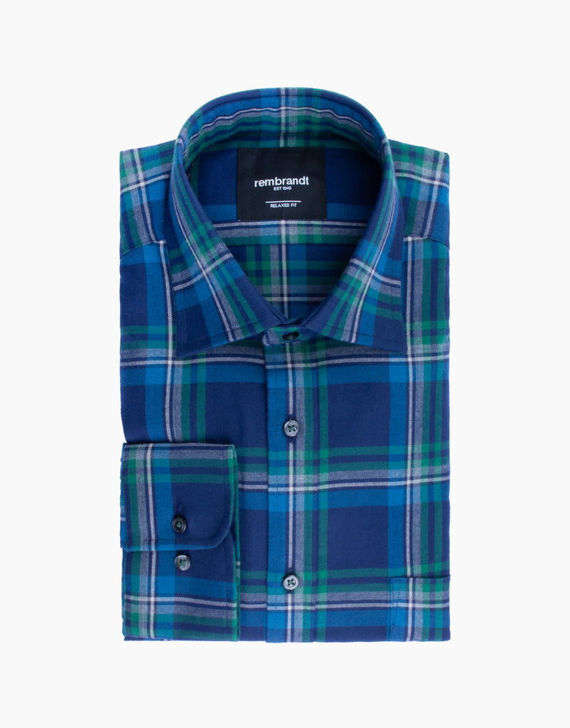 Sinatra Blue Green Plaid Flannel Shirt sinatra-blue-green-plaid-flannel-shirt