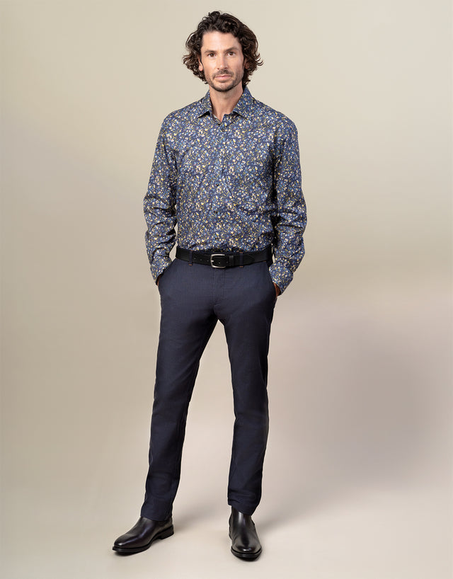 Tyler Navy Birdseye Chino