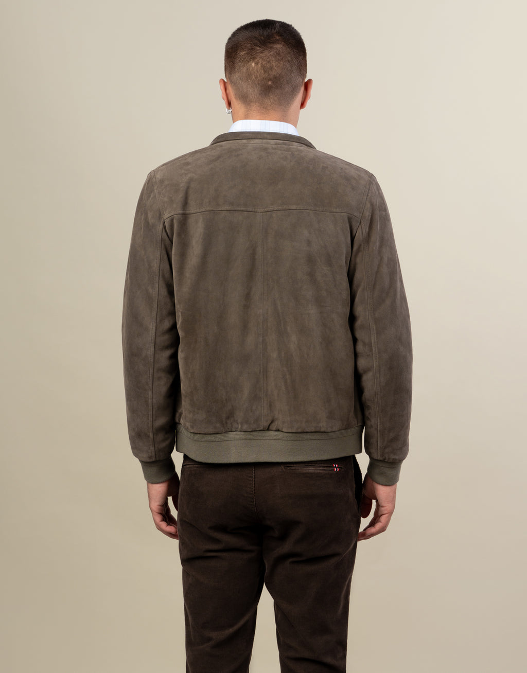 Bursa Khaki Green Suede Jacket