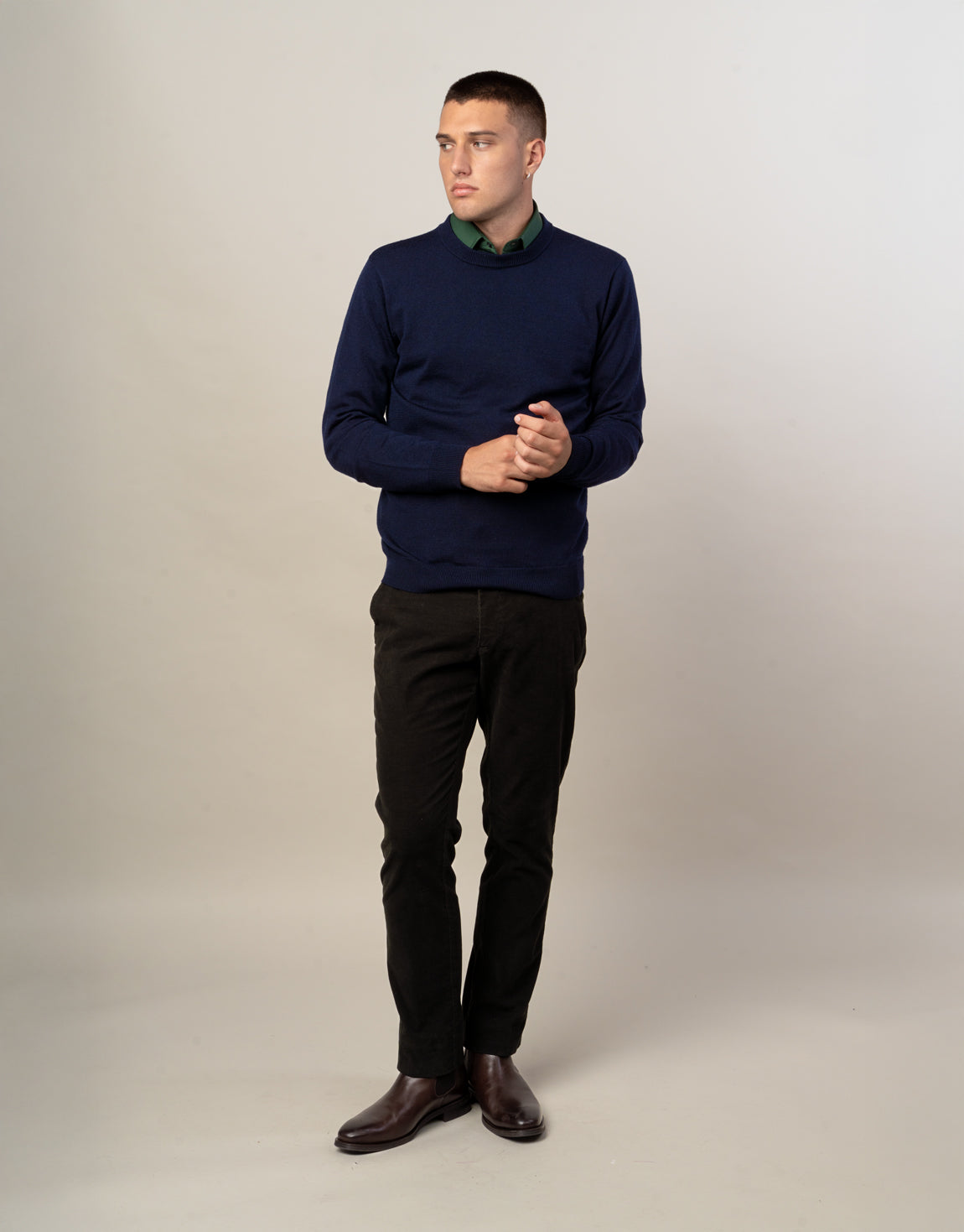 Tyler Dark Green Corduroy Chinos