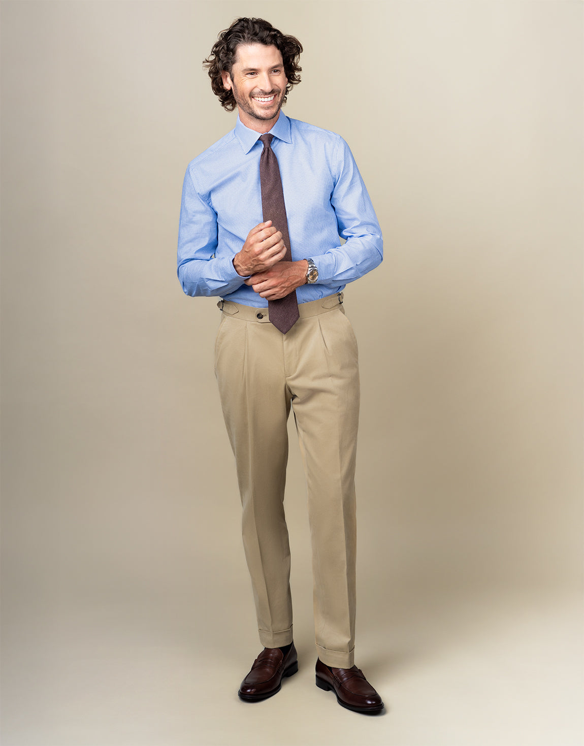 Evans Beige Brushed Cotton Trouser