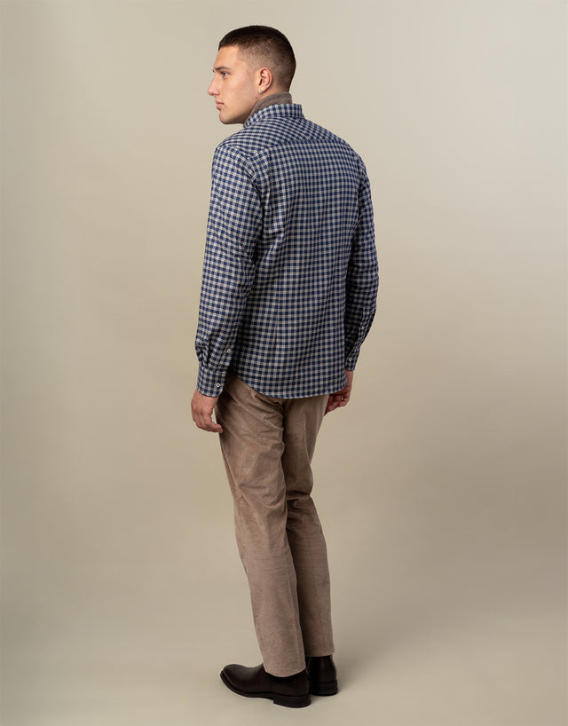 Gambino Beige Stretch Corduroy Trouser