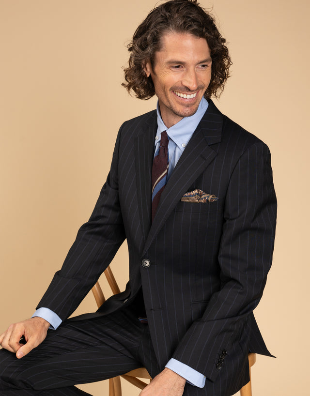 Cooper Navy Stripe Suit