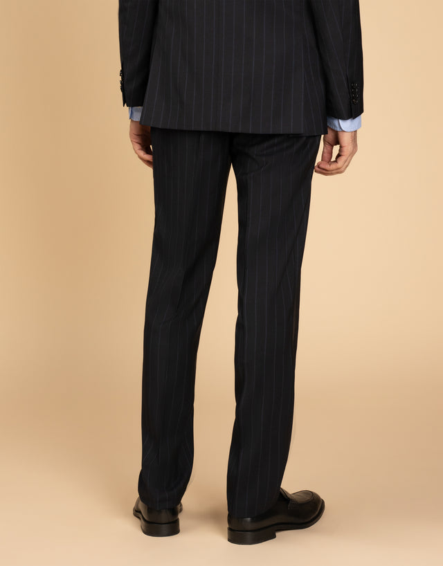 Lotus Navy Stripe Suit Trouser