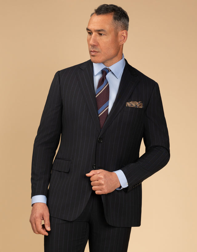 Cooper Navy Stripe Suit Jacket