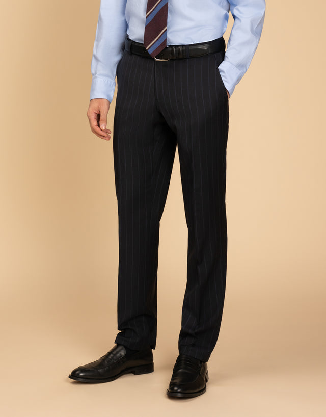 Lotus Navy Stripe Suit Trouser