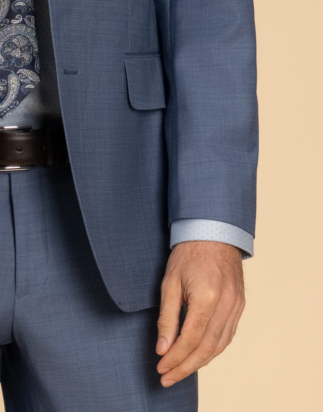 Cooper Pale Blue Sharkskin Suit