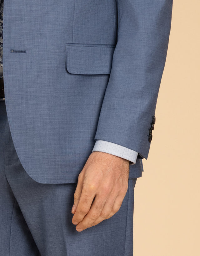 Cooper Pale Blue Sharkskin Suit Jacket