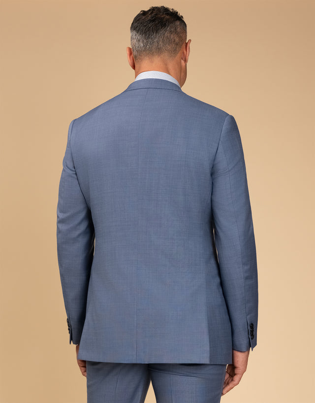 Cooper Pale Blue Sharkskin Suit Jacket