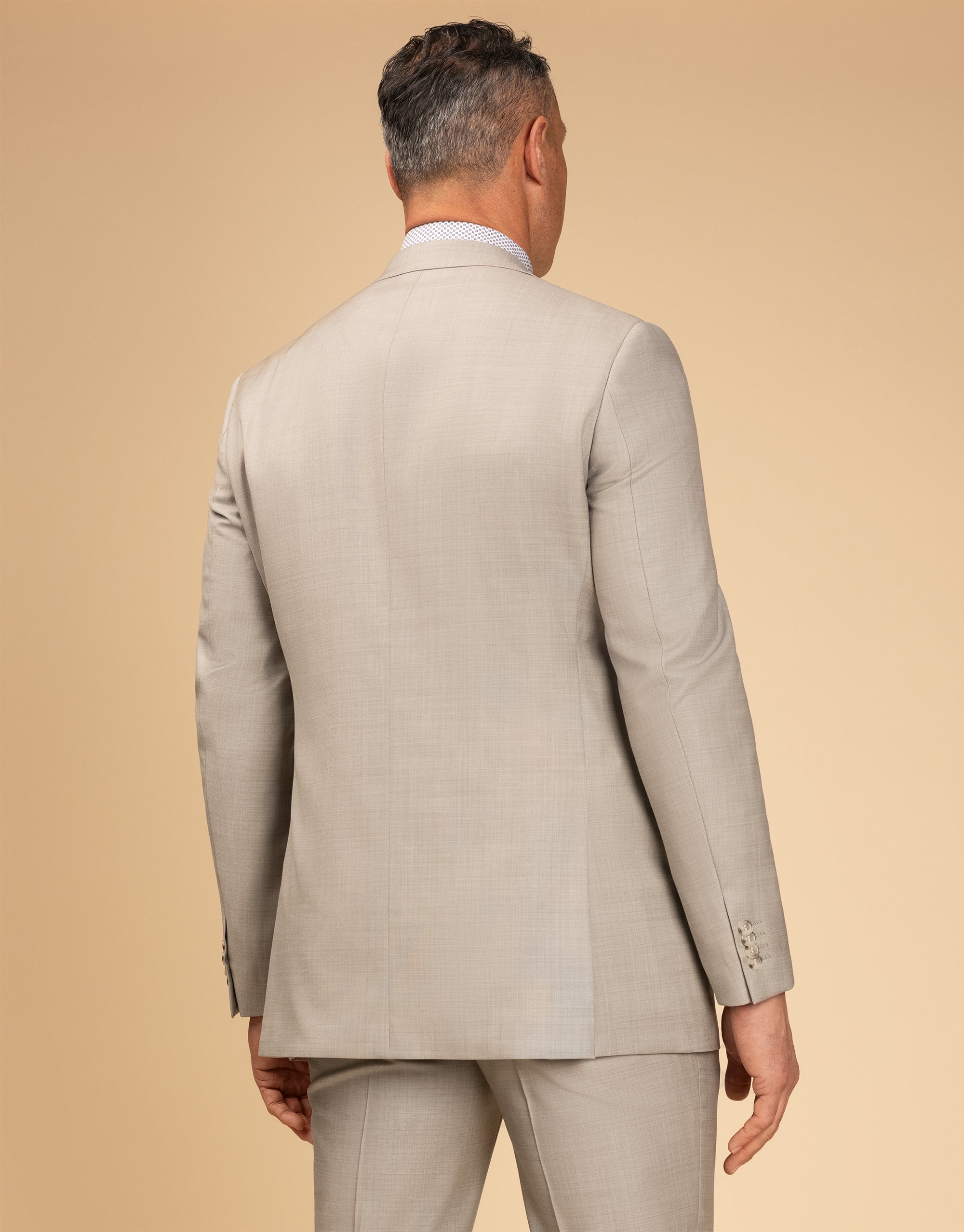 Cooper Beige Sharkskin Suit Jacket