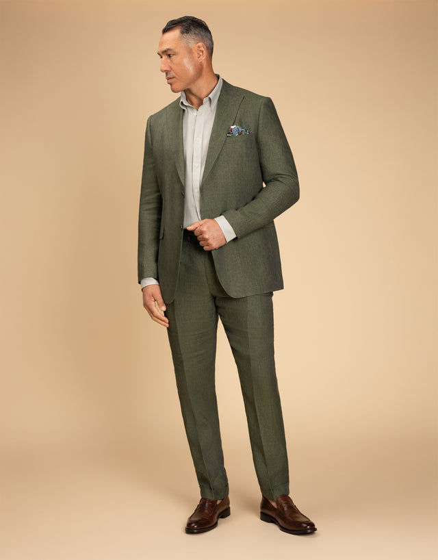 Evans Olive Green Linen Trouser