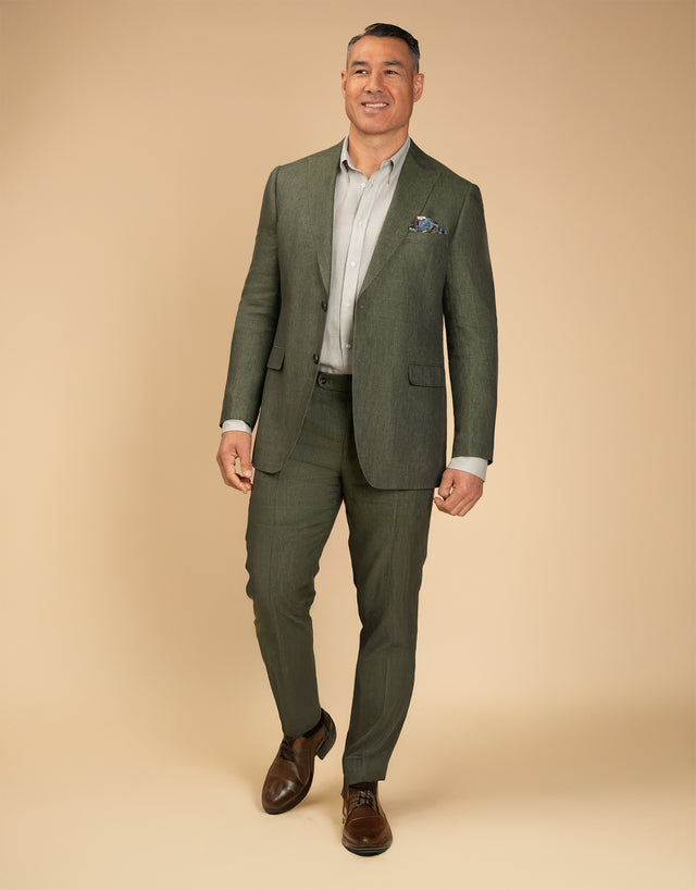 Ohope Pale Green Irish Linen Shirt