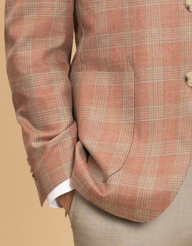 Malta Pink & Sage Glen Check Blazer