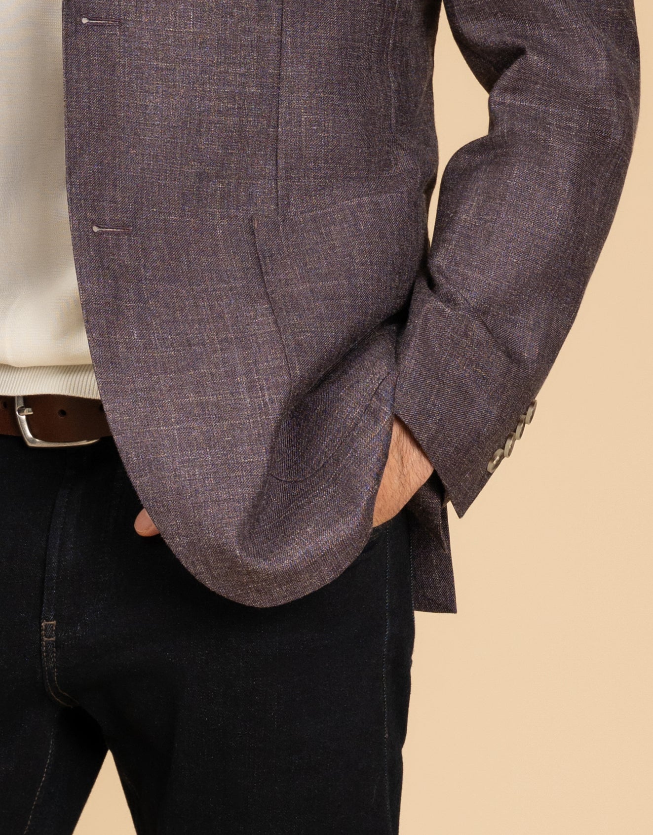 Malta Purple Textured Blazer