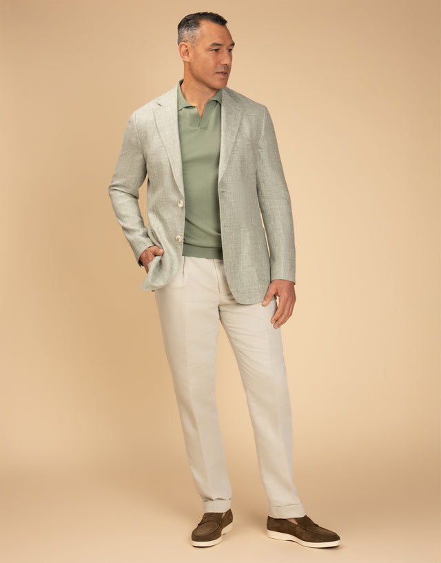 Amalfi Sage Green Knitted Polo