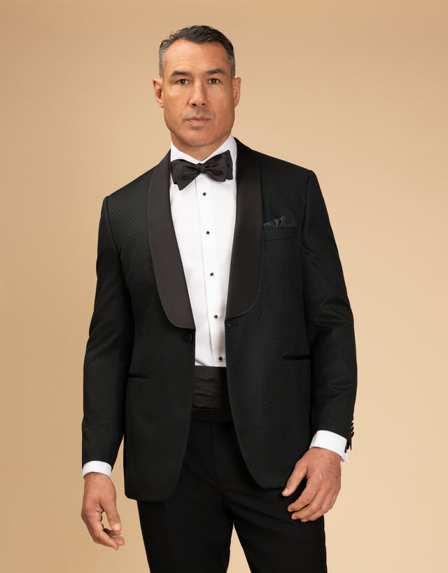 Bryan Dark Green Jaquard Dinner Jacket