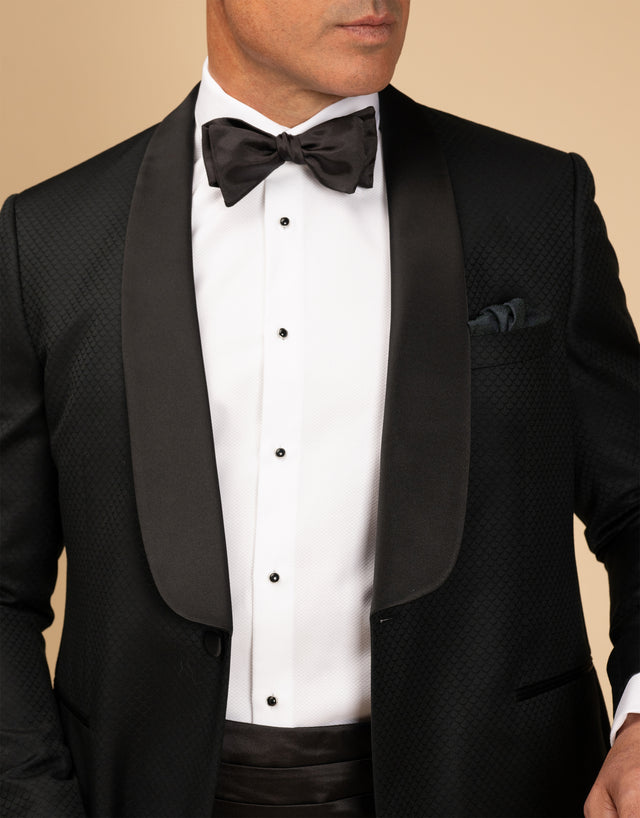 Bryan Dark Green Jaquard Dinner Jacket
