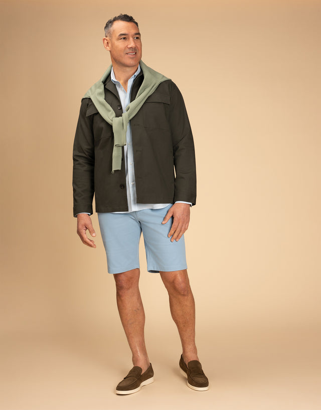 Devonport Khaki Green Cotton Shirt Jacket