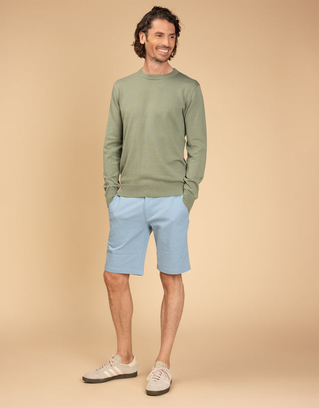 Sumner Powder Blue Textured Shorts