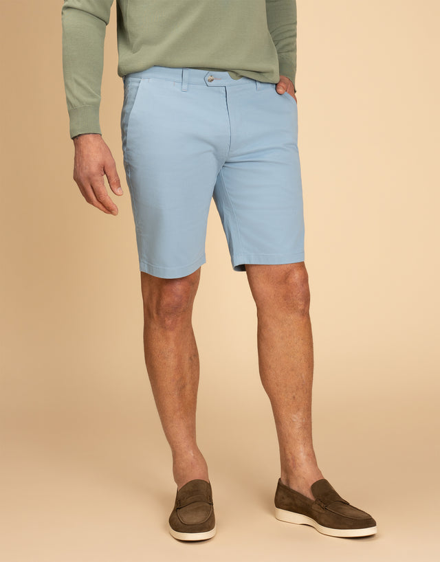 Sumner Powder Blue Textured Shorts
