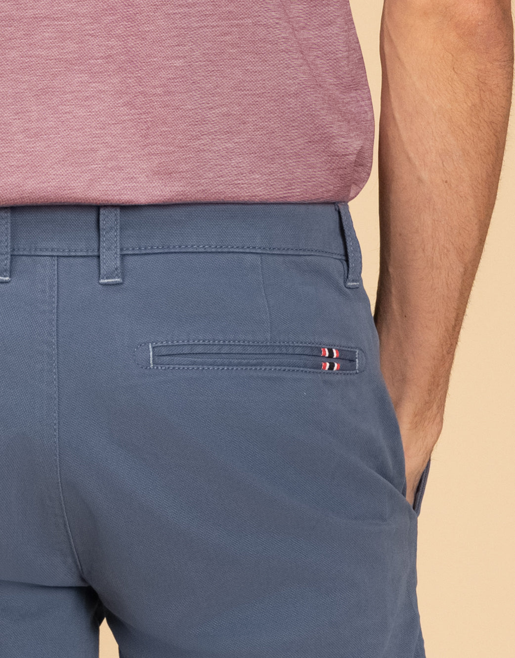 Sumner Blue Textured Shorts