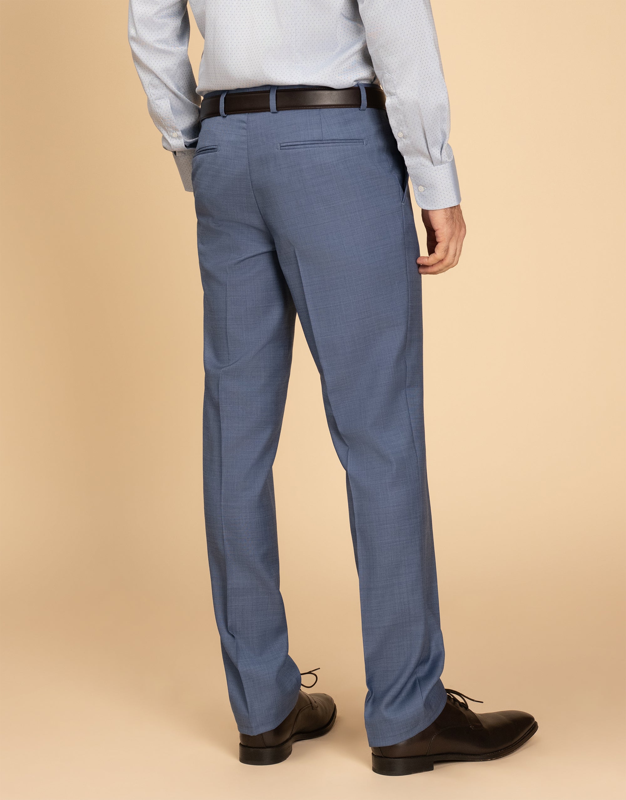 Lotus Pale Blue Sharkskin Suit Trouser