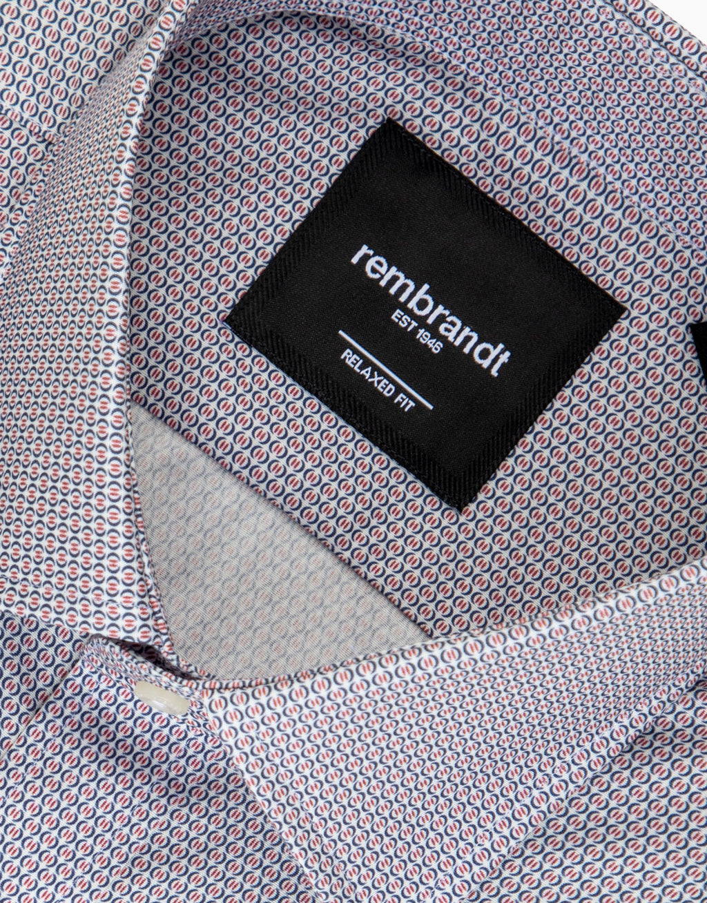 Sinatra Navy & Maroon Micro-design Shirt