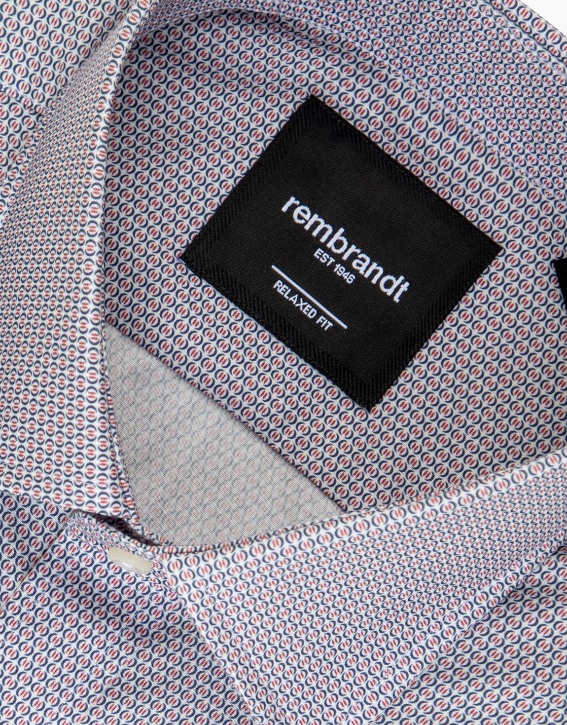 Sinatra Navy & Maroon Micro-design Shirt